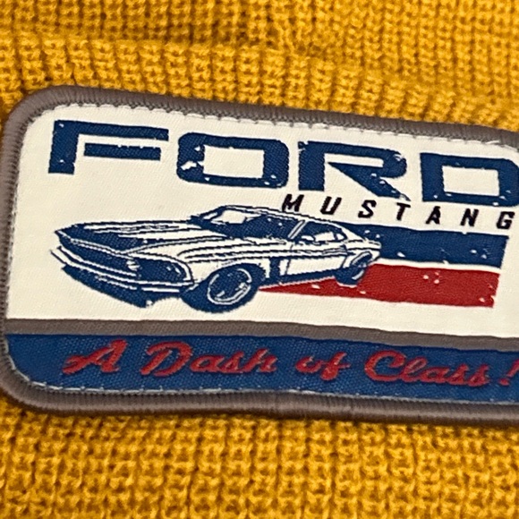Ford Mustang Men’s Two Pack Beanies Navy & Gold Branded W/logo License Set Of 2 - Picture 12 of 13